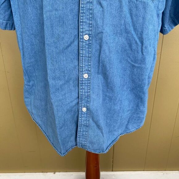 Open trails men XL 100% cotton button down short sleeve - Picture 2 of 9